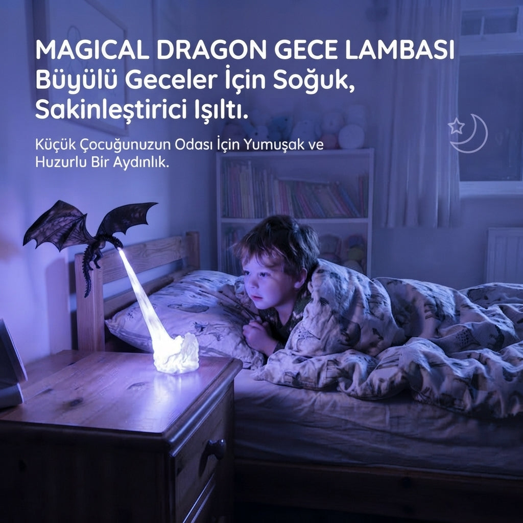 Ateş Püsküren Ejderha Lambası